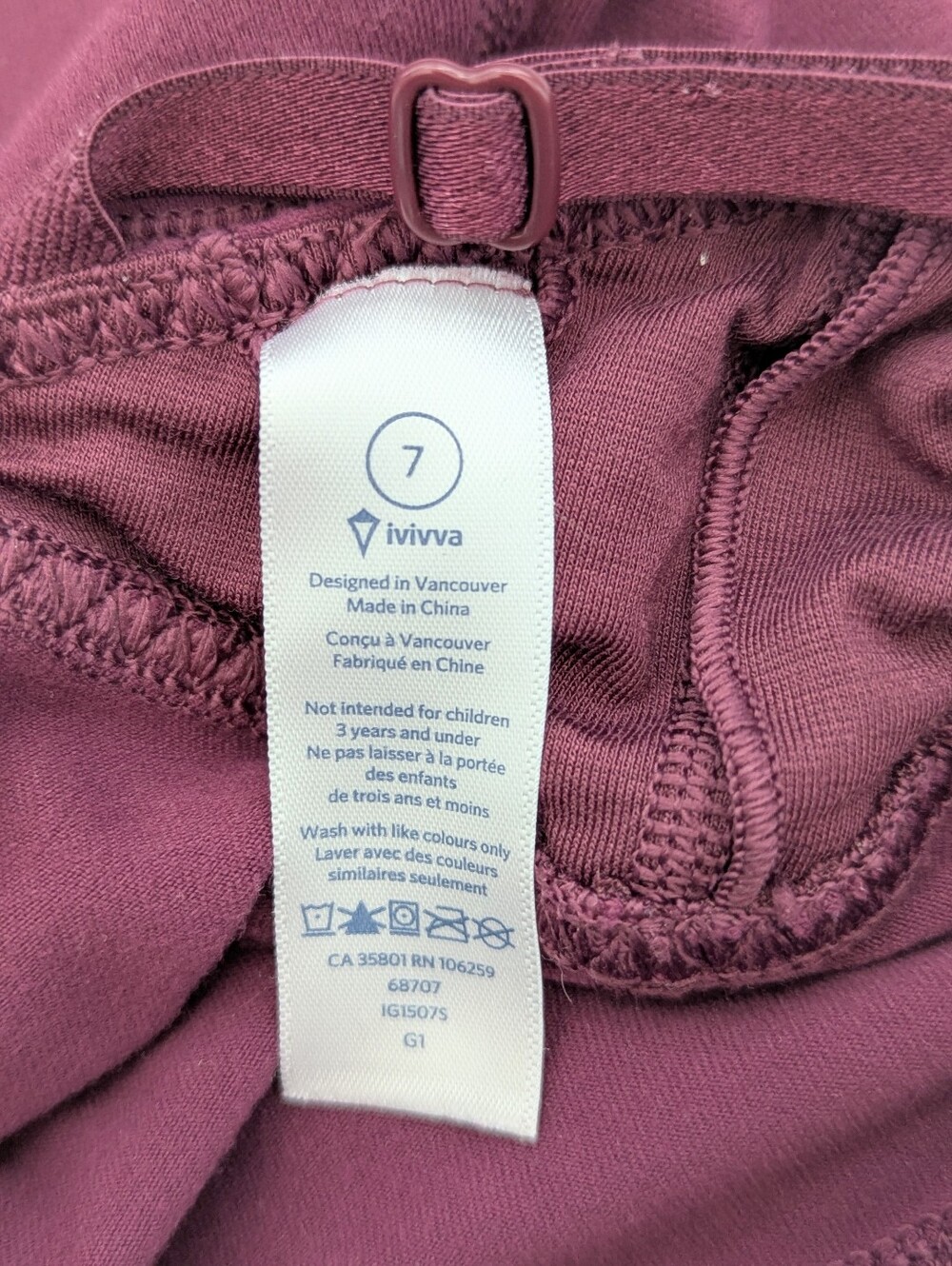 Ivivva by Lululemon Girls' (7) One-Piece Bodysuit w/Braided Adjustable Straps - Picture 11 of 11